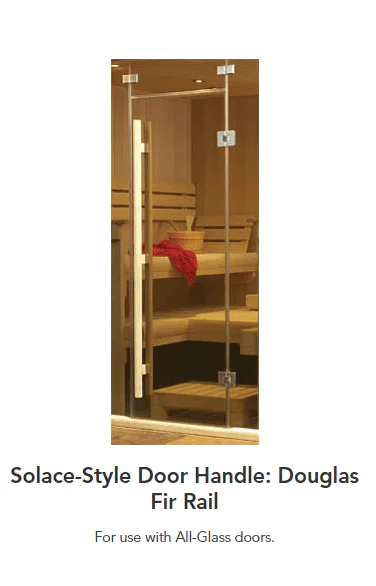 solace-door-handle wood sauna doors